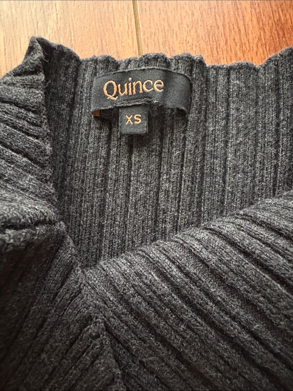 Quince Cotton Cashmere Ribbed Boatneck Tank Heather Charcoal (Dark Gray) XS EUC - Picture 4 of 6